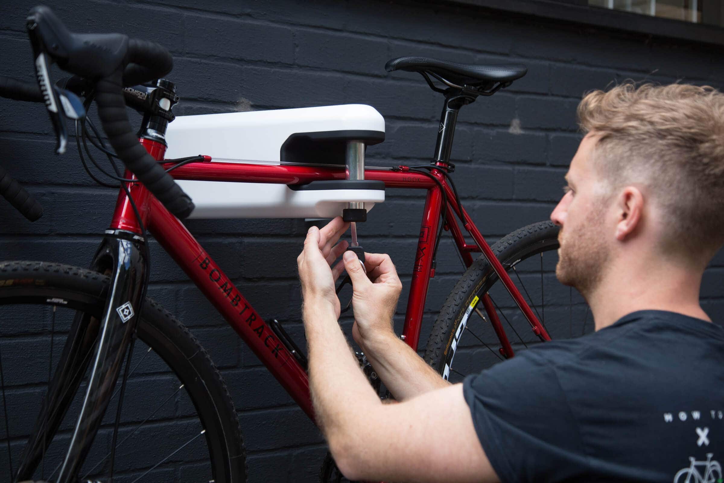 Secure bike cheap wall mount