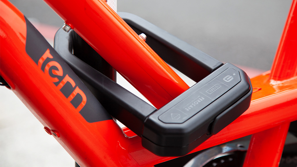 Red store bike lock